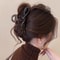 Elegant Acrylic Ribbon Bow Hair Claws For Women Glossy Crab Clips Ponytail Holders And Hairpins 1