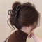 Elegant Acrylic Ribbon Bow Hair Claws For Women Glossy Crab Clips Ponytail Holders And Hairpins 3