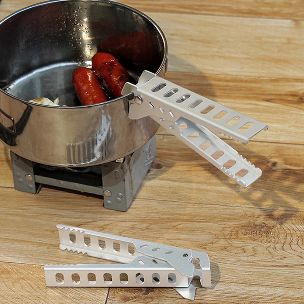 Aluminum Alloy AntiHot Clip Pot Gripper Handle Camping Kitchen Accessory 0