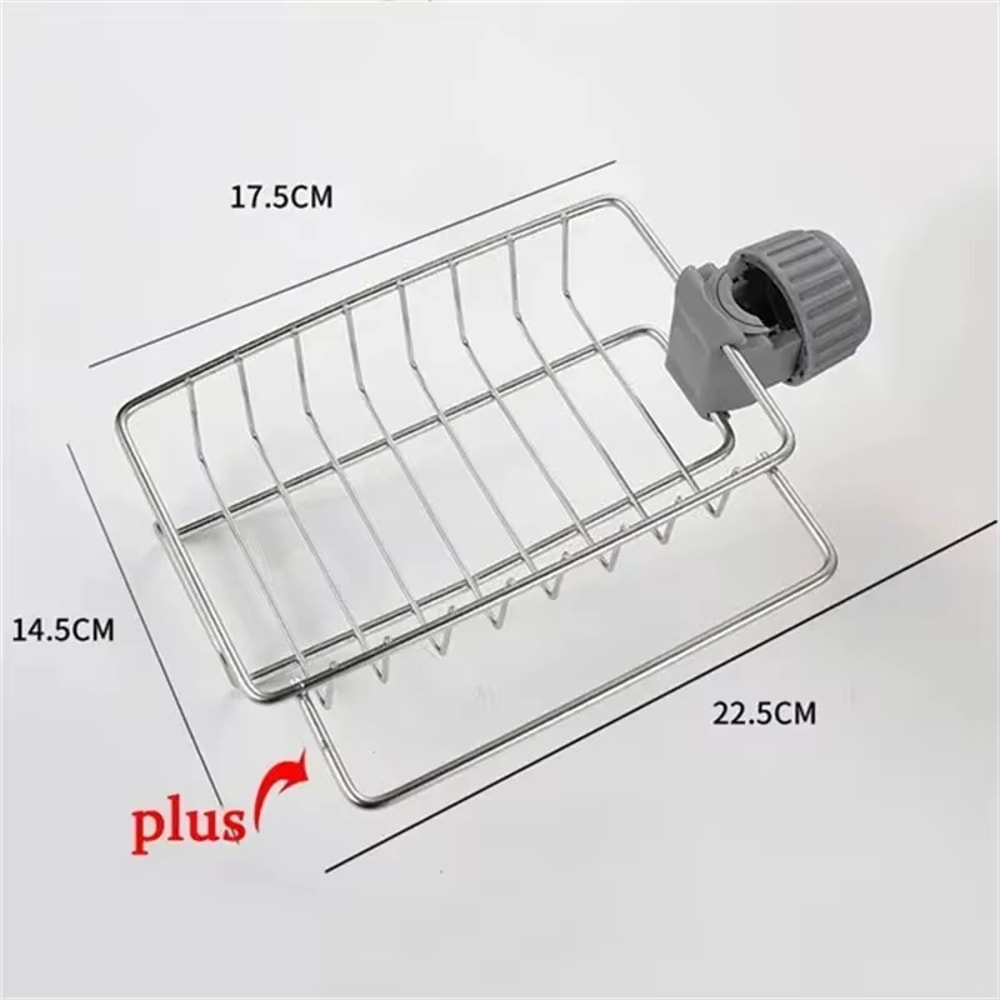 Stainless Steel Kitchen Sink Drain Rack Multipurpose Soap Sponge Towel Holder Organizer For Fauce 4