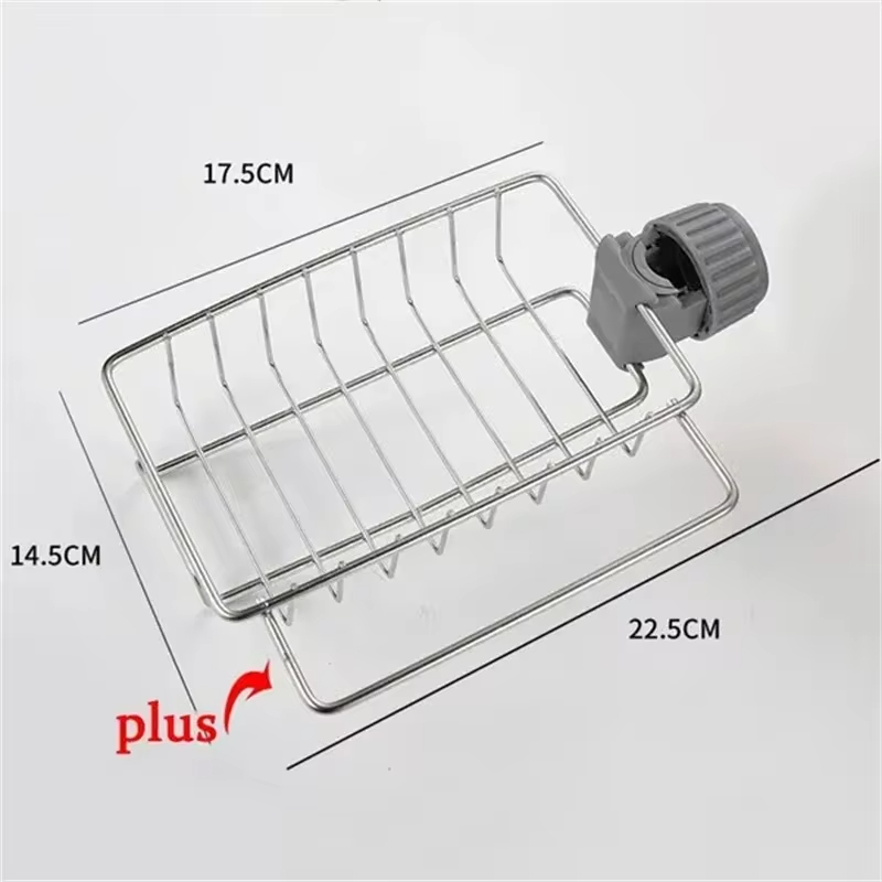 Stainless Steel Kitchen Sink Drain Rack Multipurpose Soap Sponge Towel Holder Organizer For Fauce 4