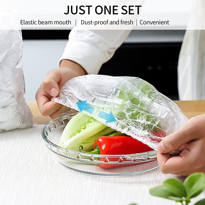 Extra Thick Clear Plastic Wrap Retractable Food Storage For Leftovers Fruits Veggies 1