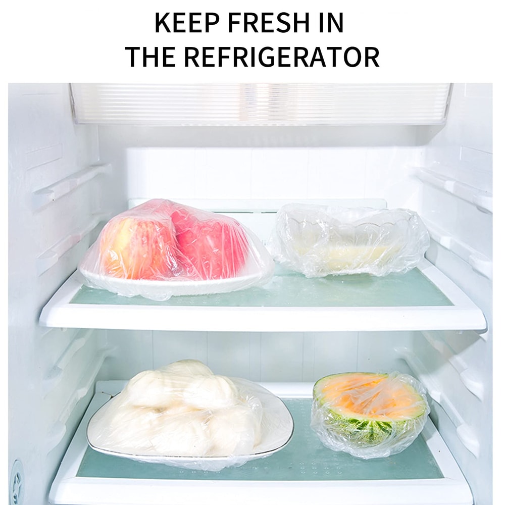Extra Thick Clear Plastic Wrap Retractable Food Storage For Leftovers Fruits Veggies 4