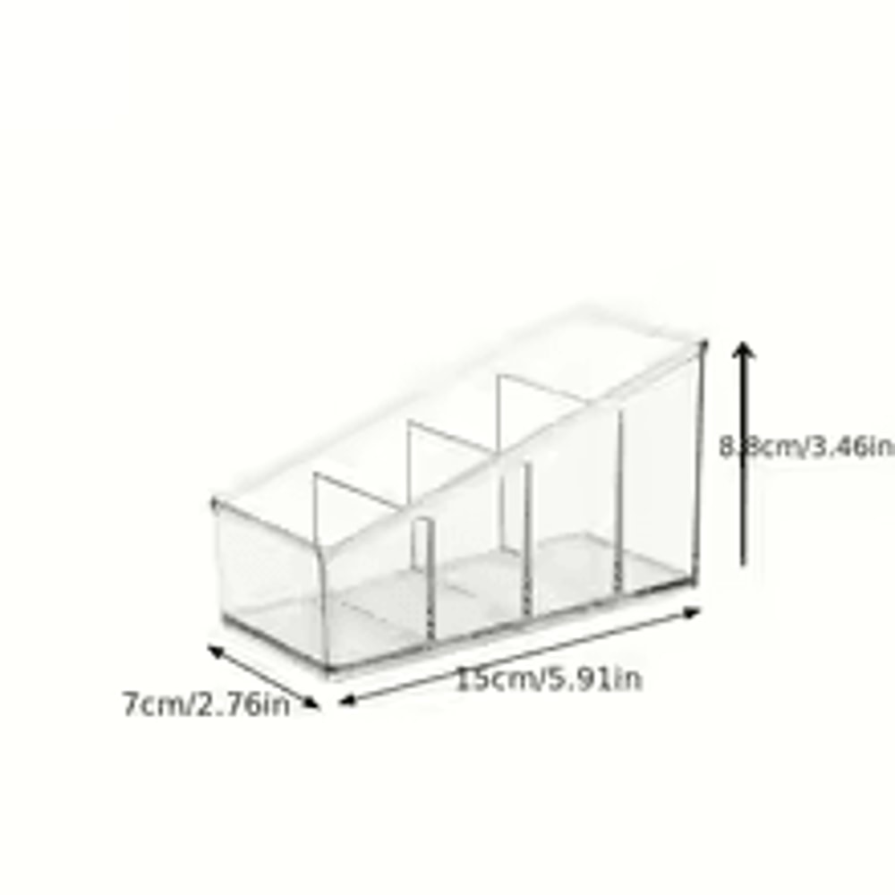 Clear Remote Control Holder With Divided Compartments MultiPurpose Organizer For Home Office 3