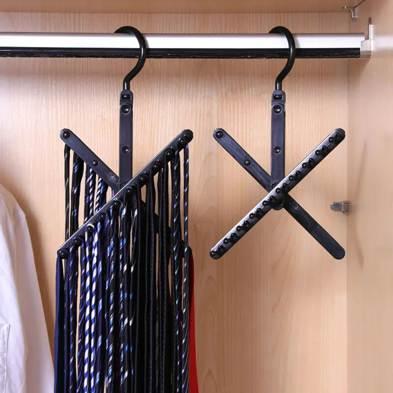 Adjustable Rotating Tie Storage Rack MultiUse Household Organizer For Ties Scarves And Belts 5