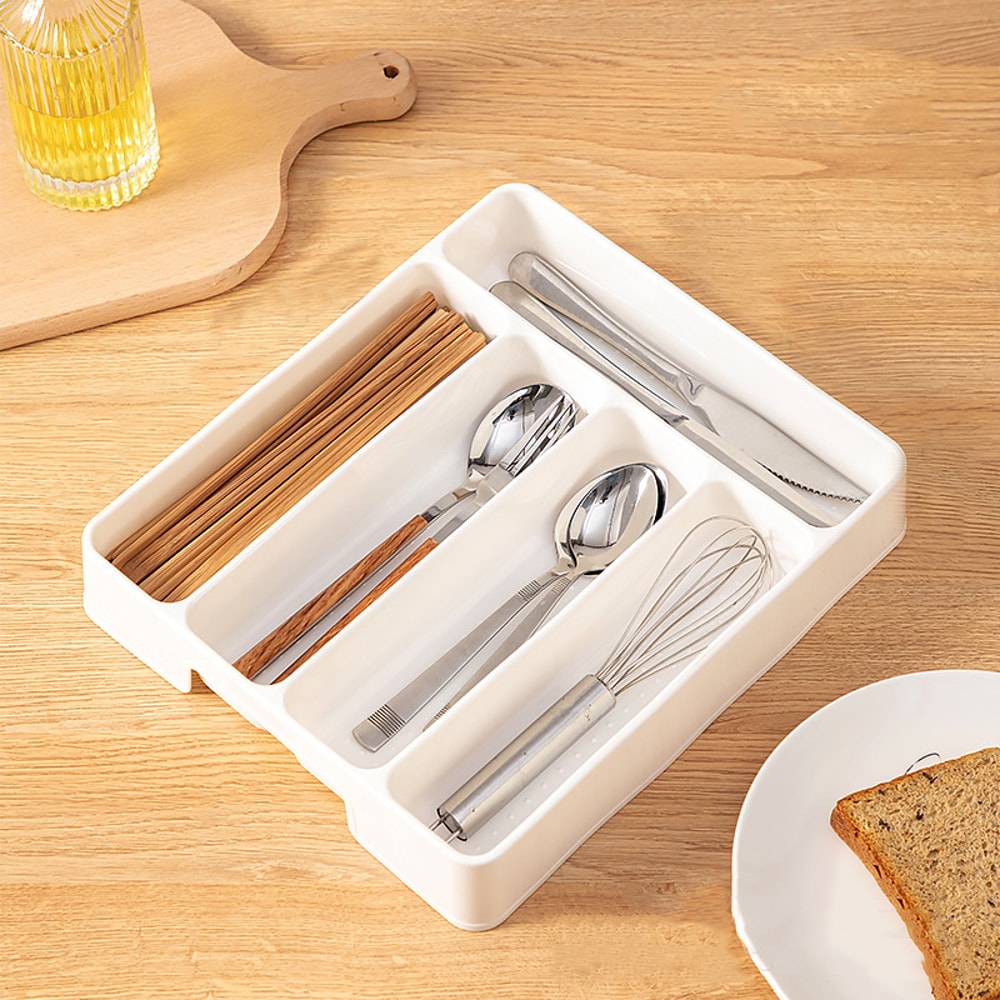 Kitchen Drawer Organizer Divided Storage Box For Tableware Chopsticks Forks Knives 5