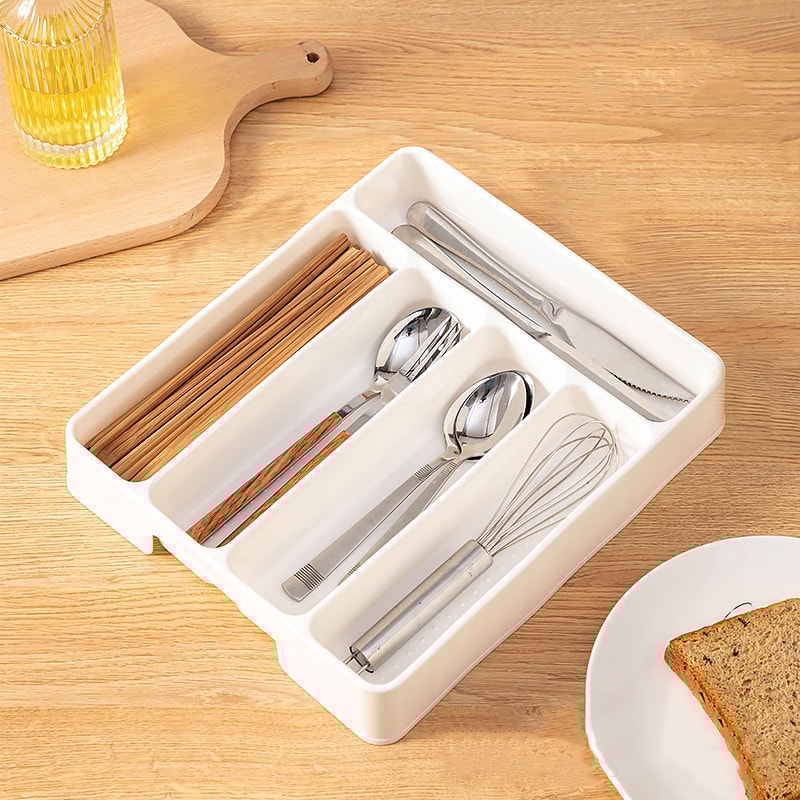 Kitchen Drawer Organizer Divided Storage Box For Tableware Chopsticks Forks Knives 5