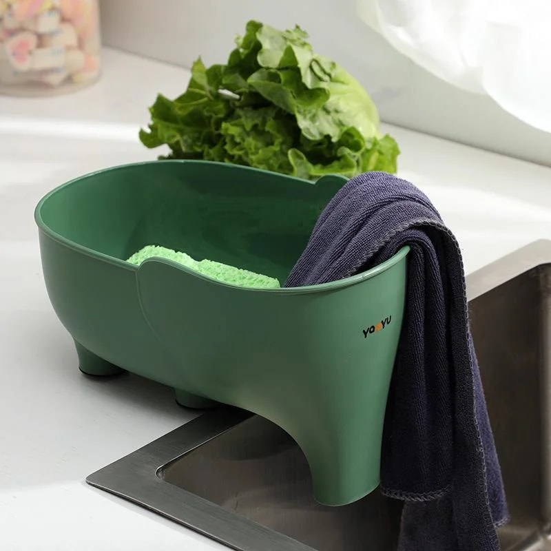 ElephantShaped Hanging Kitchen Sink Filter Basket Dry Wet Separation Vegetable Washing Drainage O 3