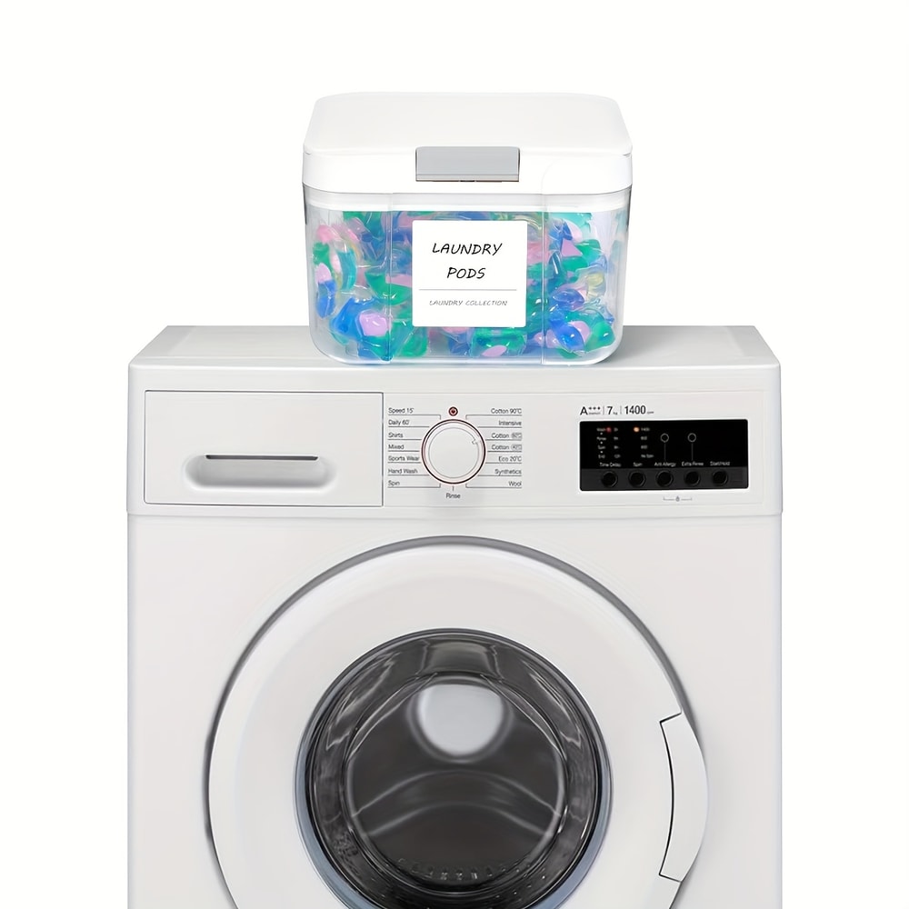 Laundry Pod Holder With Lid Large Capacity Sealed Laundry Pod Container With Automatic PopUp Conve 4