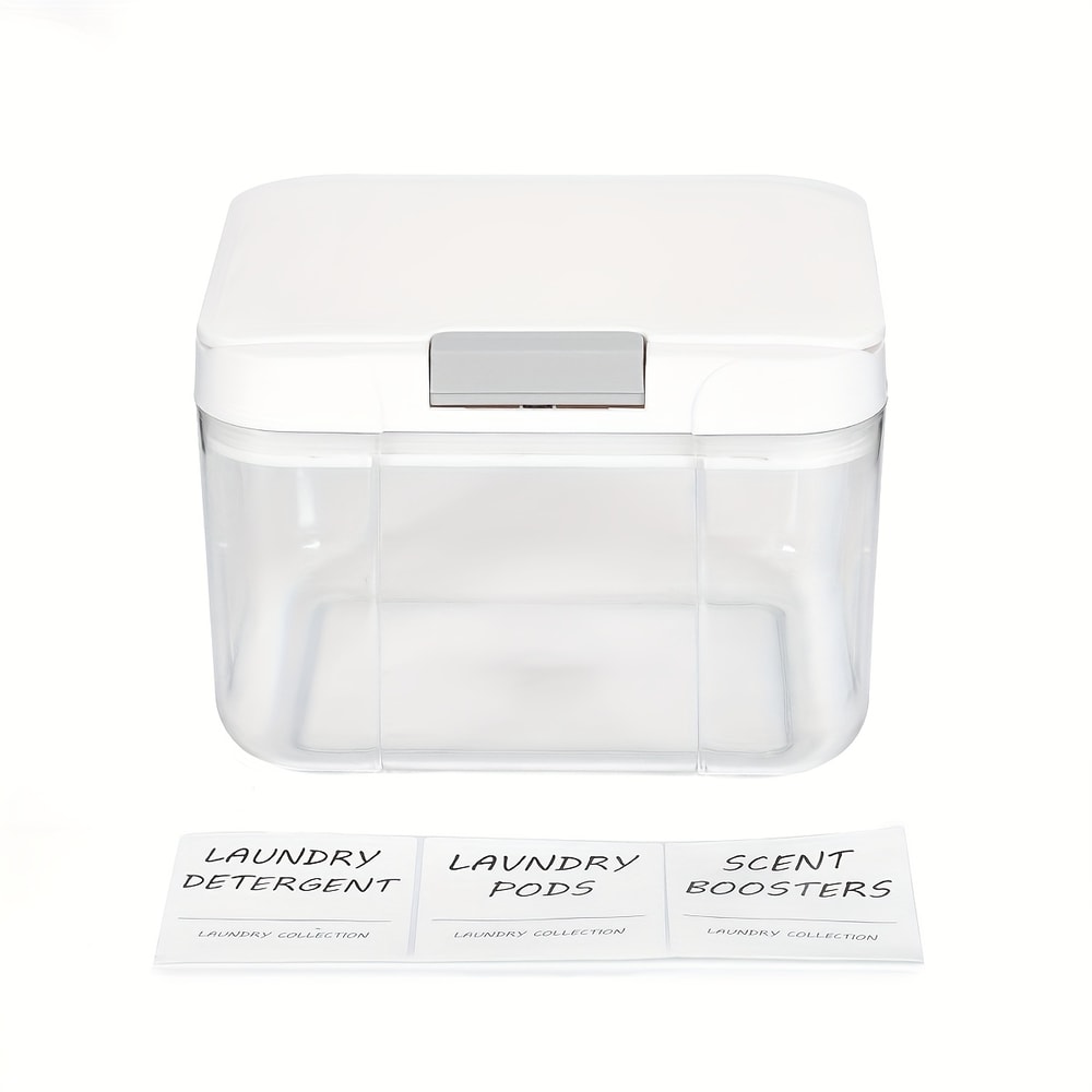 Laundry Pod Holder With Lid Large Capacity Sealed Laundry Pod Container With Automatic PopUp Conve 5