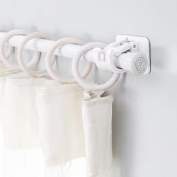 adjustable curtain rod clips - self-adhesive wall bracket holder for easy, nail-free installation