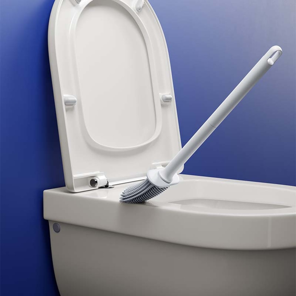 Plastic Wall-Mounted Toilet Brush with Holder – Creative Bathroom Cleaning Tool