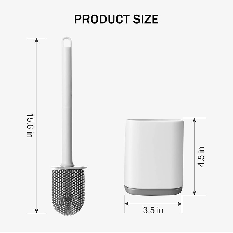 Plastic Wall-Mounted Toilet Brush with Holder – Creative Bathroom Cleaning Tool