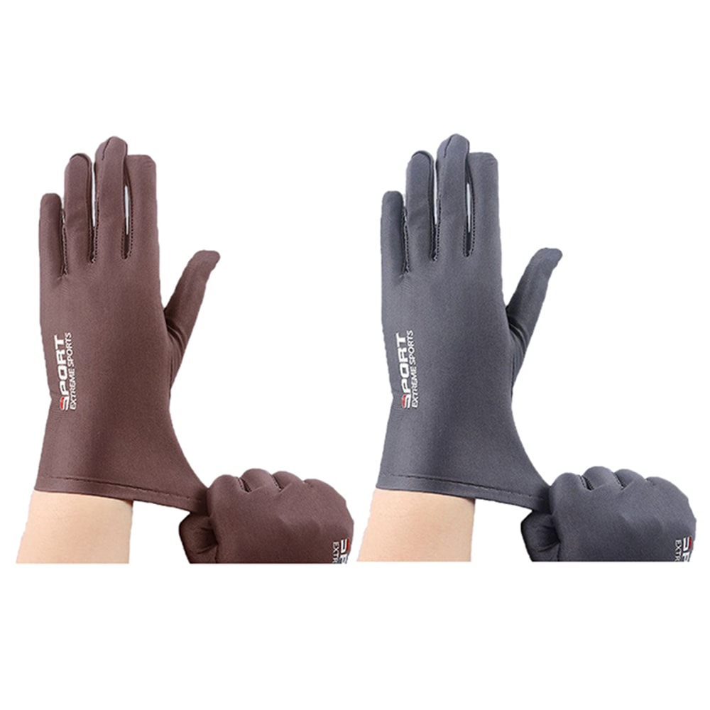 Breathable Sun Protection Gloves For Men And Women Ice Silk Full Finger Gloves For Driving Fishing 5