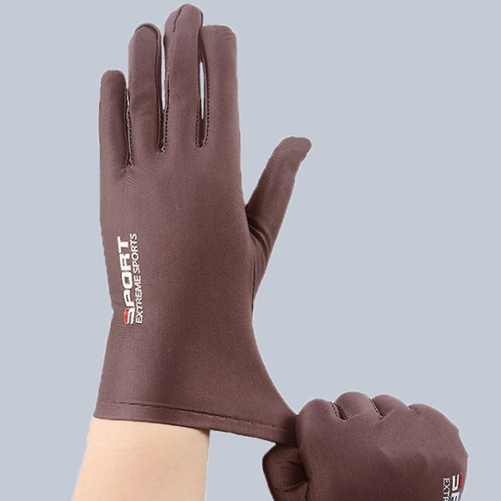 Breathable Sun Protection Gloves For Men And Women Ice Silk Full Finger Gloves For Driving Fishing 3
