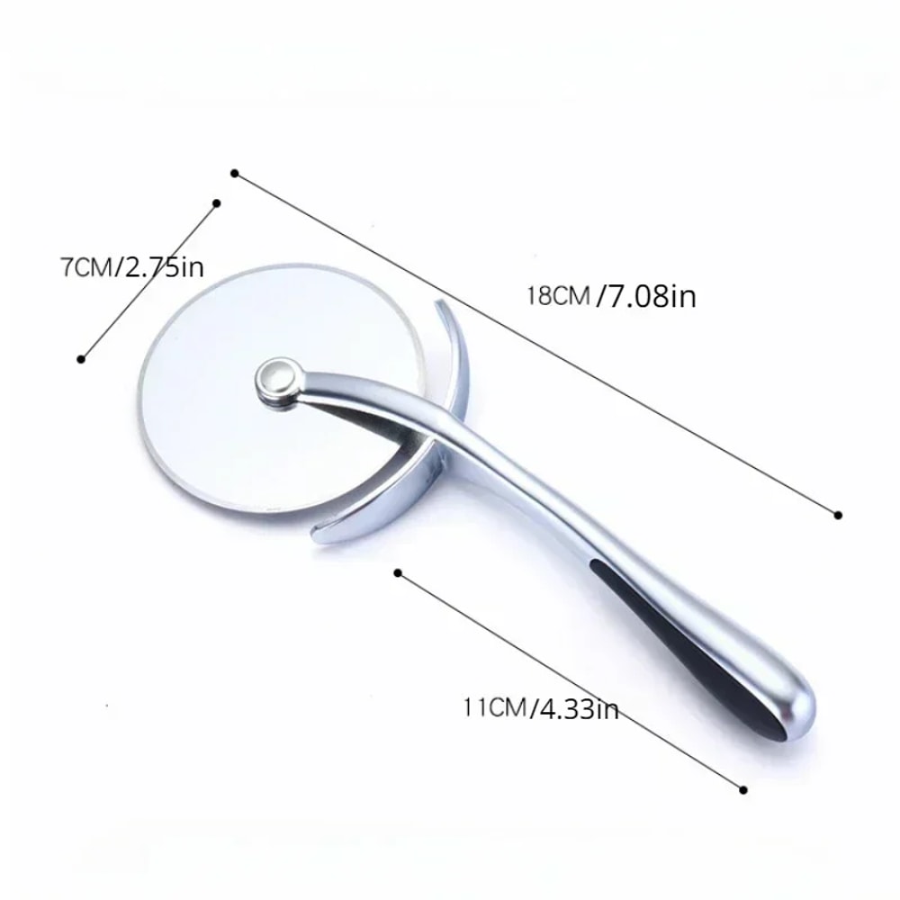 Pizza Cutter Stainless Steel Wheel With Zinc Alloy Handle Precision Slicing Tool For Pizzas Cakes 5