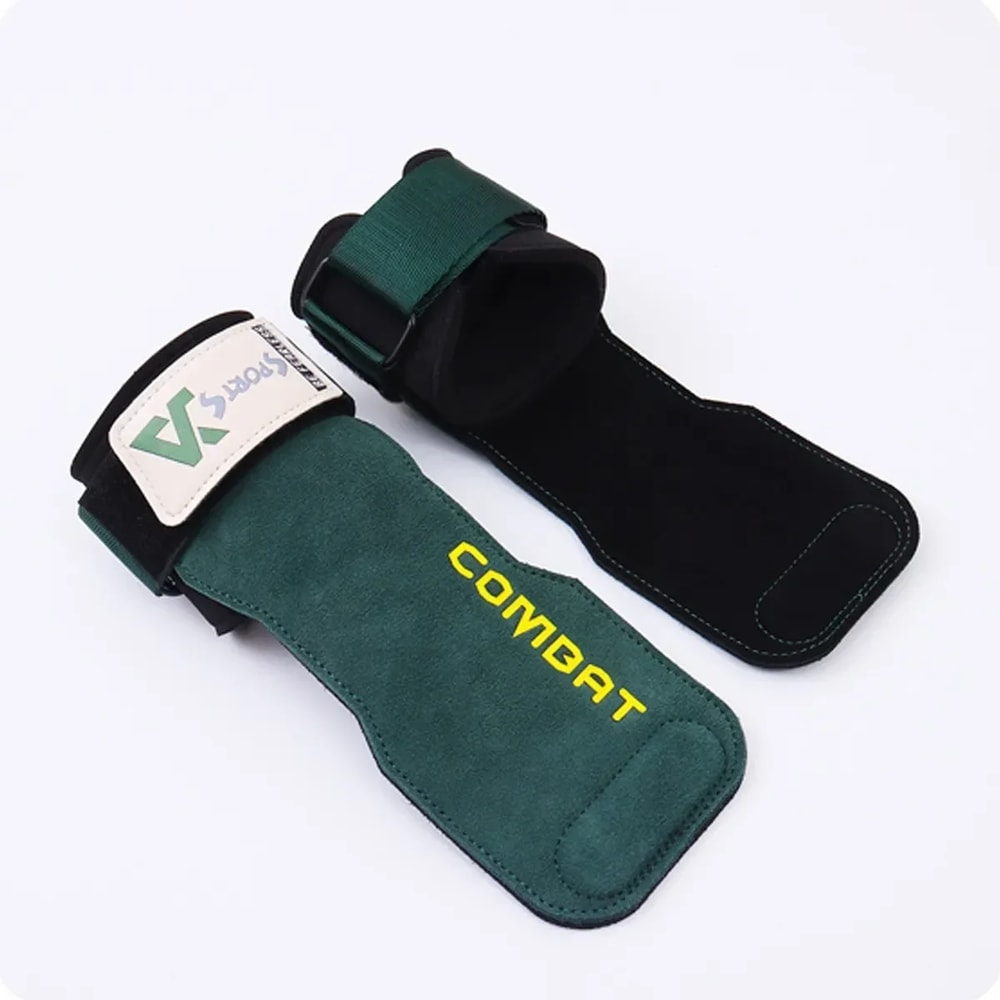 Cowhide Gym Gloves For Weightlifting AntiSkid Grips For Deadlifts And Workout Palm Protection 7