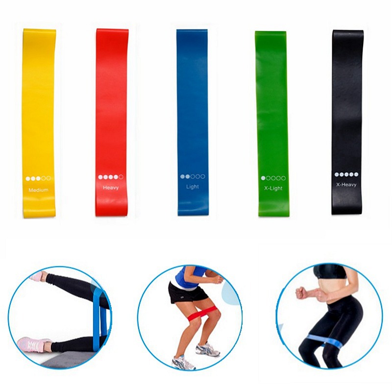 TPE Resistance Bands Set for Strength Training & Yoga | Elastic Rubber Loop Bands for Home Gym Fitness