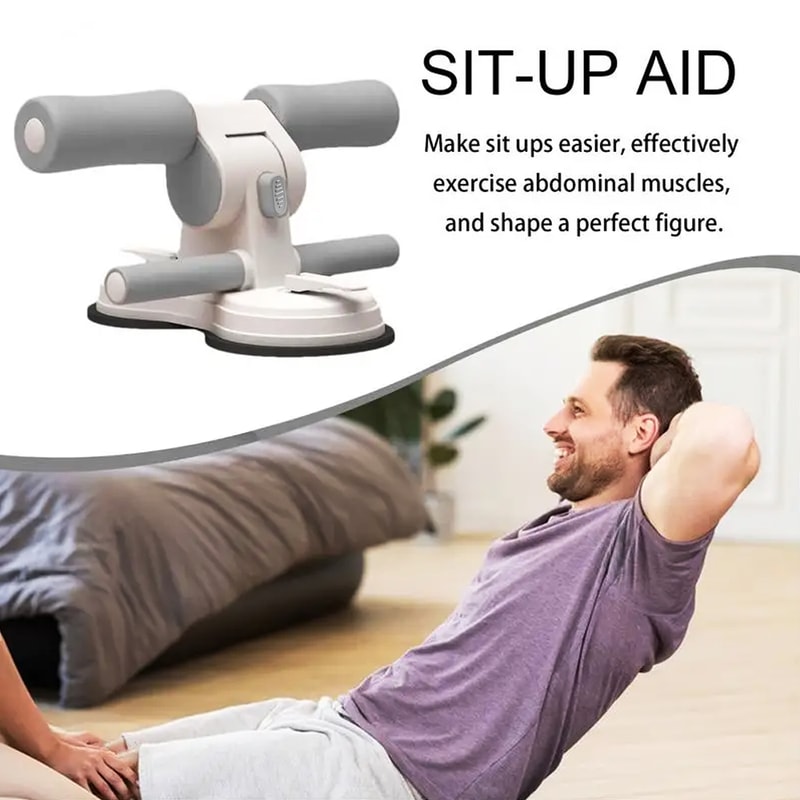 Portable Sit Up Bar for Home Fitness, Adjustable Foot Holder with Strong Suction for Effective Workouts
