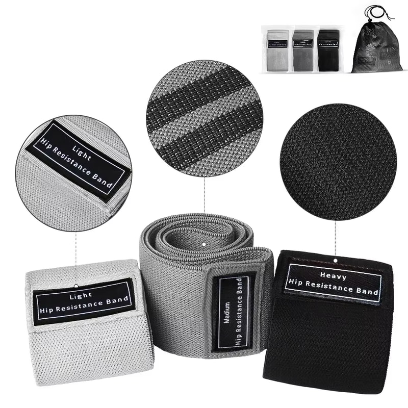 Fabric Resistance Hip Booty Bands Glute Thigh Workout Bands For Squats Yoga And Fitness 3