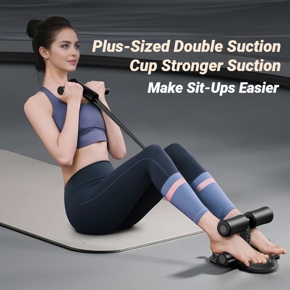 Abdominal Muscle Exerciser With Resistance Band Adjustable SitUp Aid For Home Gym 0