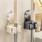 WallMounted Suction Cup Mop Holder Waterproof Broom Brush Storage Rack For Kitchen Bathroom 0