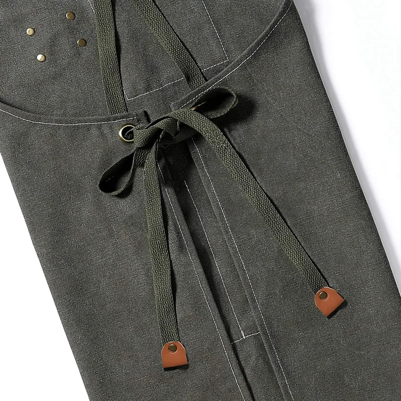 Fashionable Canvas Apron For Men Women Perfect For Chefs Grills Restaurants Bars Cafes Beauty St 1