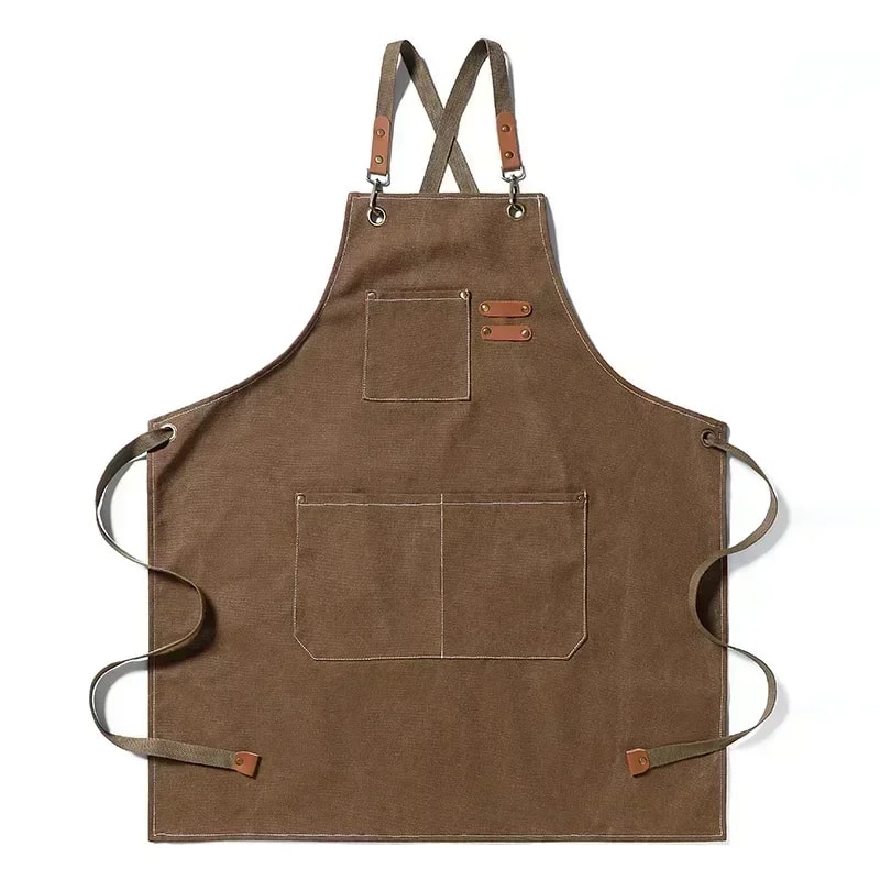 Fashionable Canvas Apron For Men Women Perfect For Chefs Grills Restaurants Bars Cafes Beauty St 7