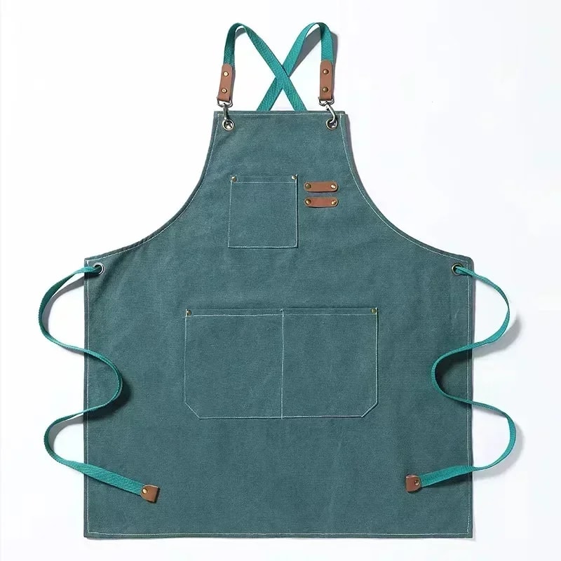 Fashionable Canvas Apron For Men Women Perfect For Chefs Grills Restaurants Bars Cafes Beauty St 9