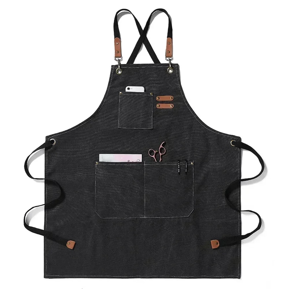 Fashionable Canvas Apron For Men Women Perfect For Chefs Grills Restaurants Bars Cafes Beauty St 13