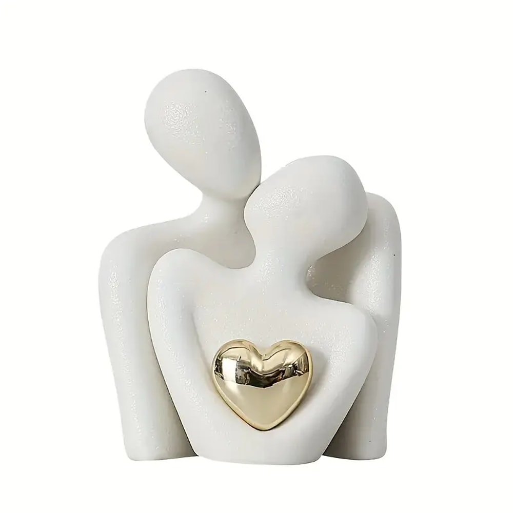 Romantic Love Embrace Statue Ornament Set A Couples Bedroom Decoration For Valentines Day Romanti 2