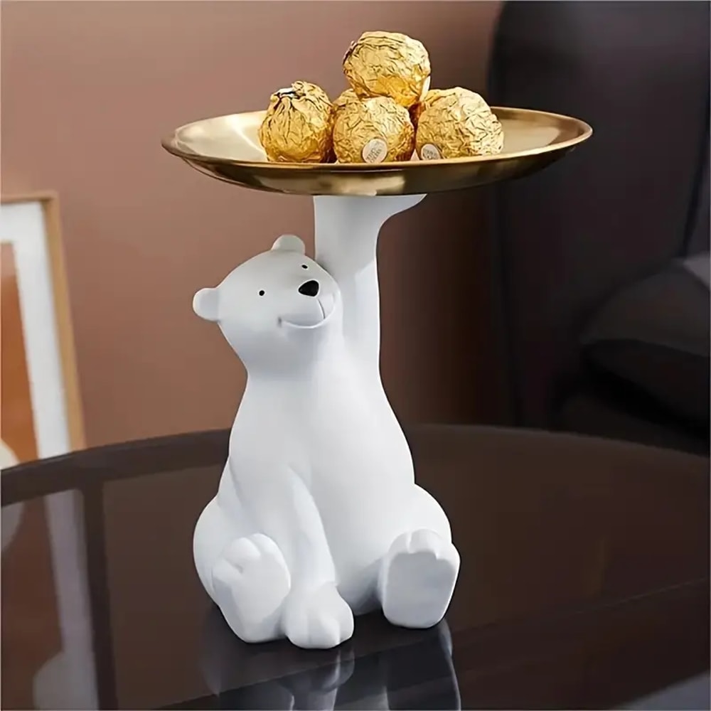 Creative Polar Bear Seated Storage Tray Decorative Storage For Keys More 2
