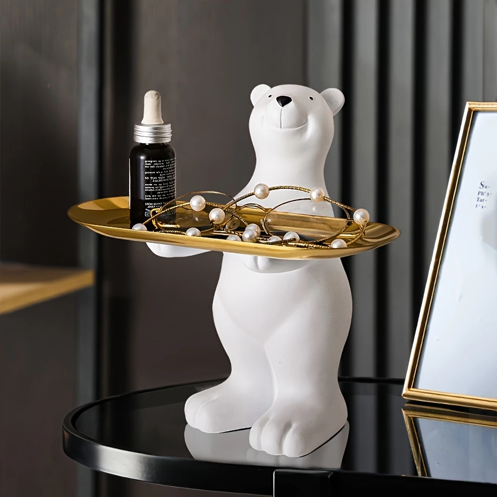 Creative Polar Bear Seated Storage Tray Decorative Storage For Keys More 1
