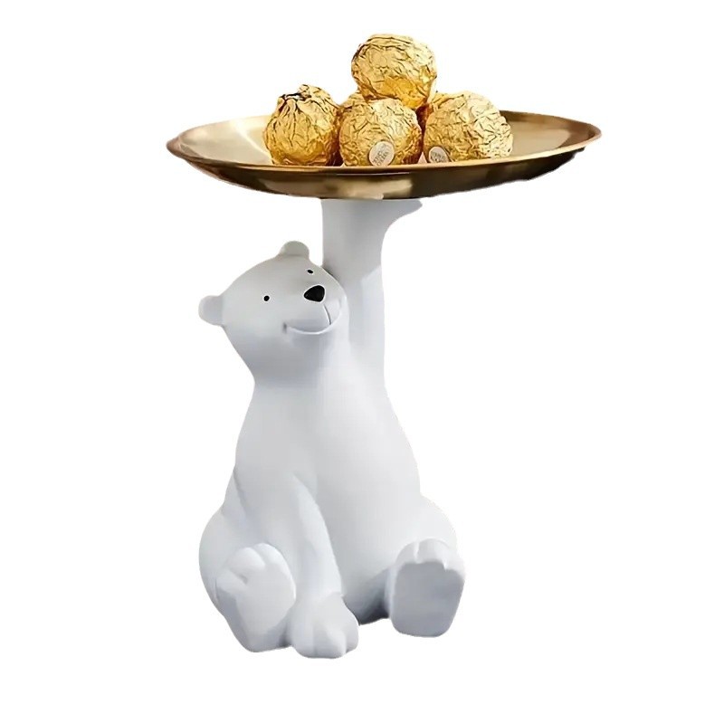 Creative Polar Bear Seated Storage Tray Decorative Storage For Keys More 5