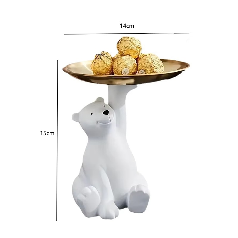 Creative Polar Bear Seated Storage Tray Decorative Storage For Keys More 4
