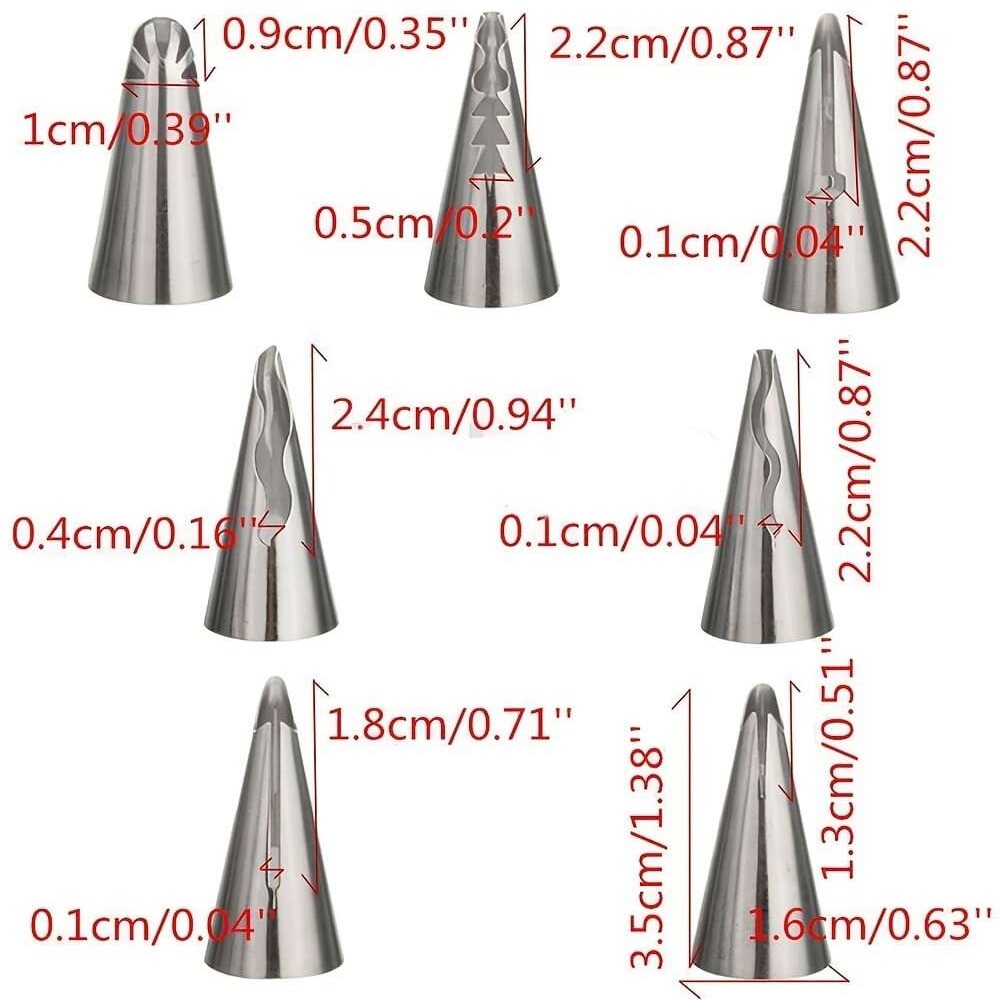 Stainless Steel Cake Decorating Nozzles Set DIY Pastry Icing Tools For Beautiful Cakes Pastries 6