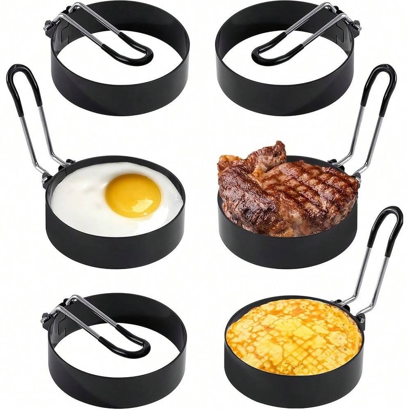Stainless Steel Egg Rings For Frying Round Nonstick Egg Cooker Mold For Griddle Breakfast Cooking 2