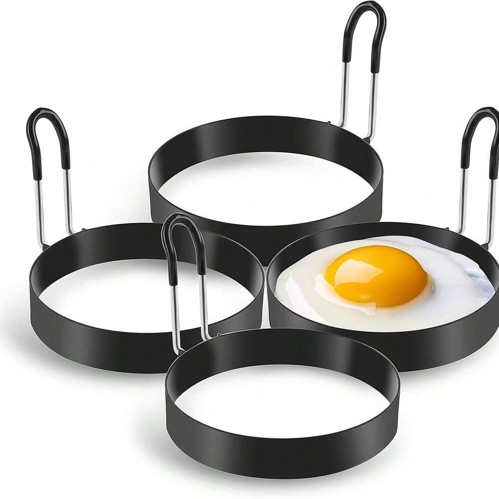Stainless Steel Egg Rings For Frying Round Nonstick Egg Cooker Mold For Griddle Breakfast Cooking 6