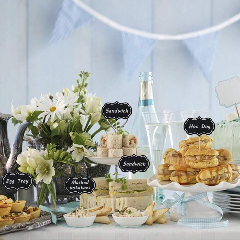 Mini Blackboard Memo Slate Business Card Holder Price Table Marker For Home Restaurant Parties 0