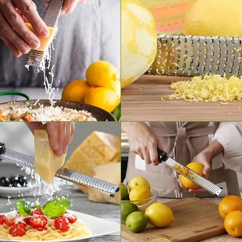 Multifunction Stainless Steel Cheese Grater And Vegetable Slicer For Effortless Food Prep 2