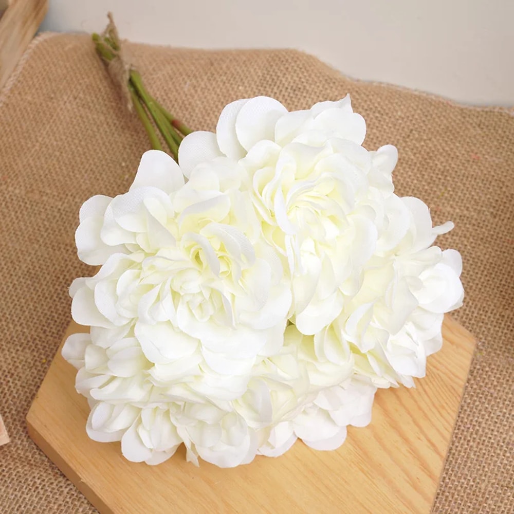 Elegant White Artificial Peony Bouquet For Weddings Home Decor Christmas Arrangements 6
