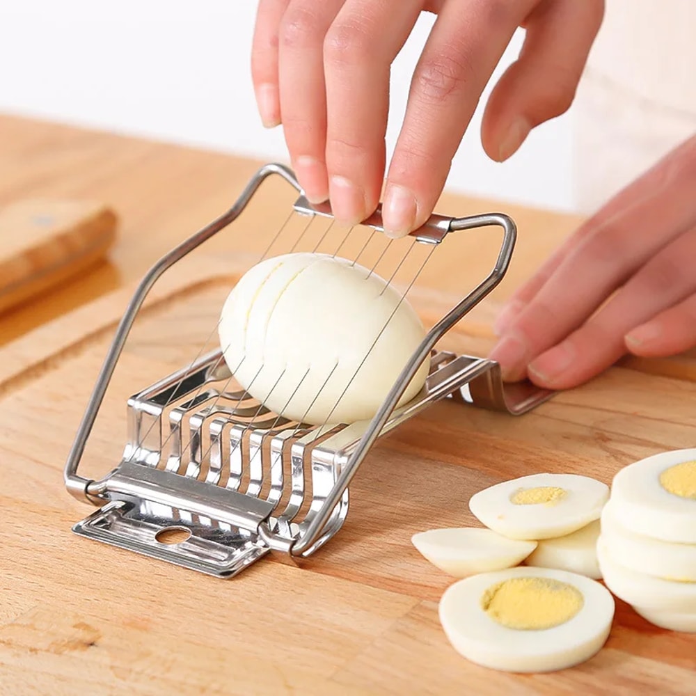 Stainless Steel Egg Slicer Vegetable Cutter MultiUse Kitchen Chopper For Mushrooms Tomatoes And M 0