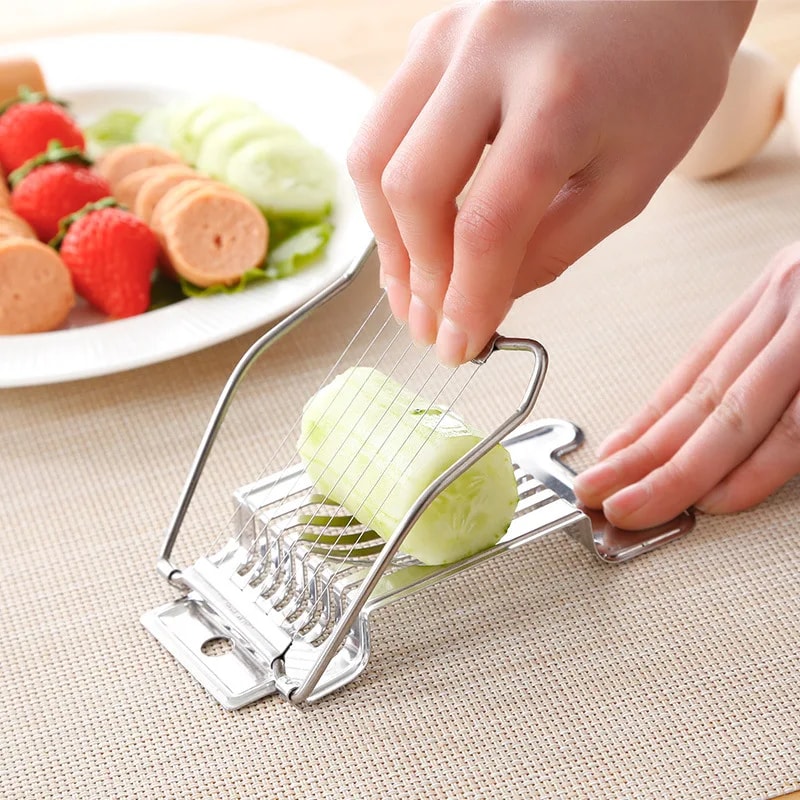 Stainless Steel Egg Slicer Vegetable Cutter MultiUse Kitchen Chopper For Mushrooms Tomatoes And M 1