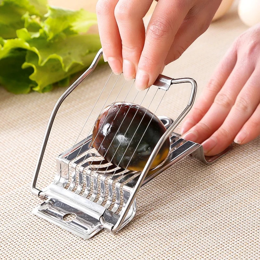 Stainless Steel Egg Slicer Vegetable Cutter MultiUse Kitchen Chopper For Mushrooms Tomatoes And M 4