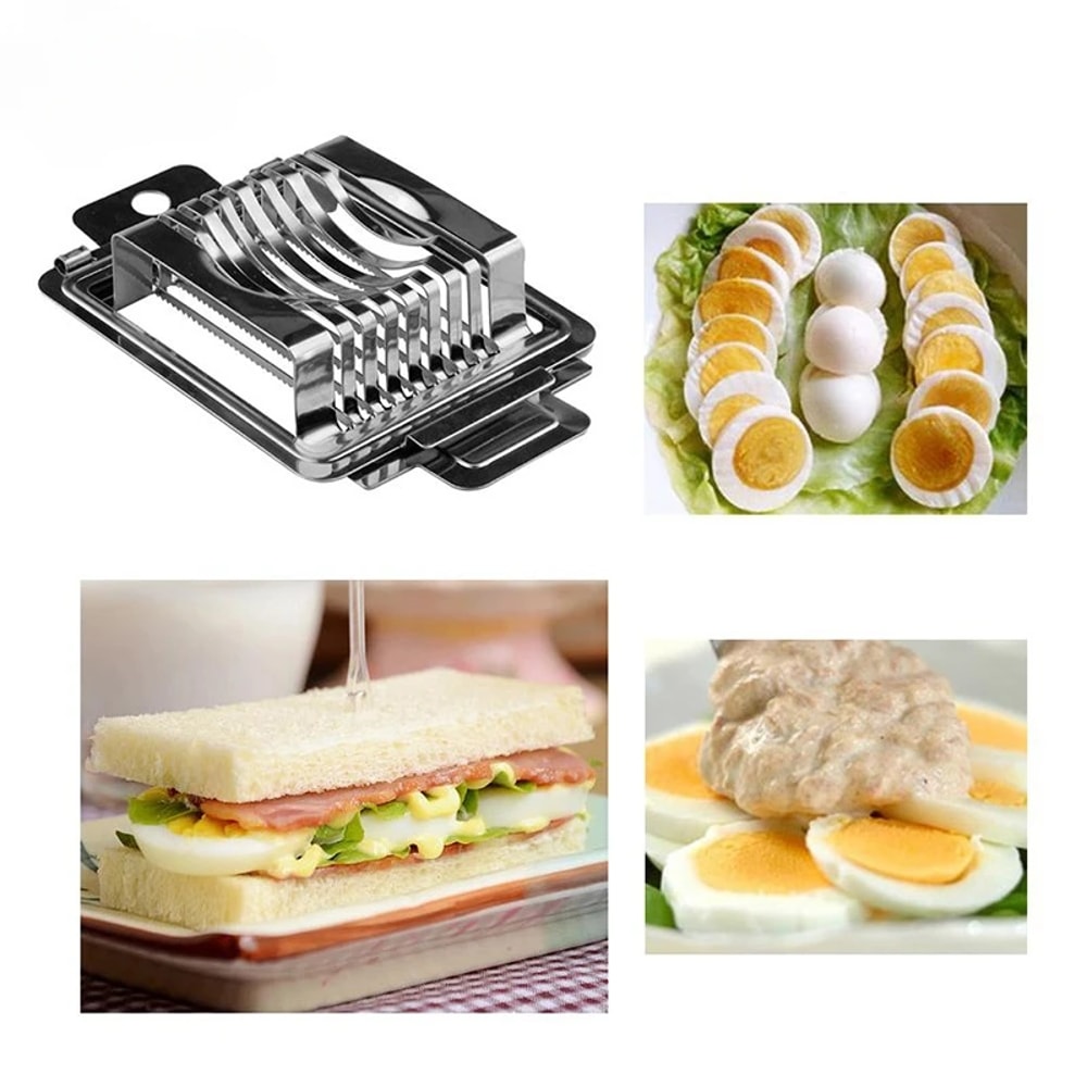 Stainless Steel Egg Slicer Vegetable Cutter MultiUse Kitchen Chopper For Mushrooms Tomatoes And M 5