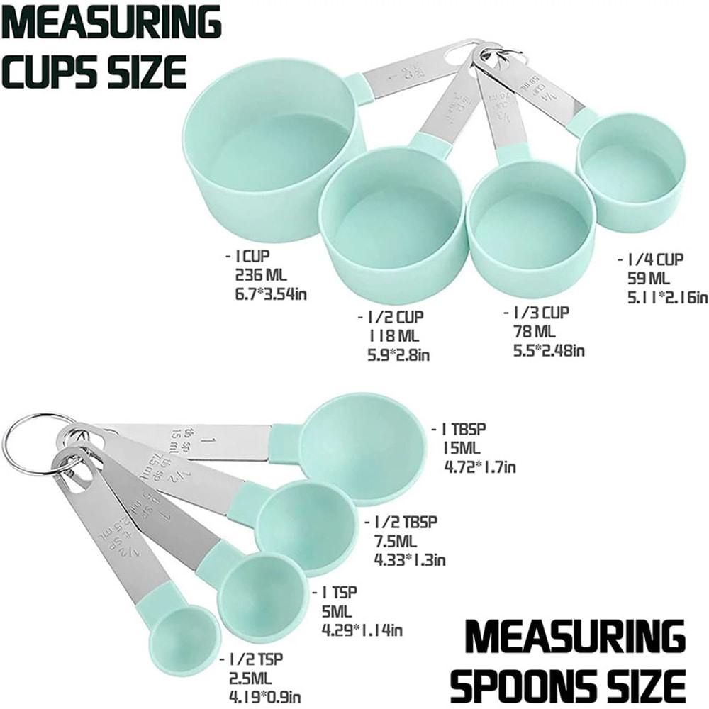 Stainless Steel Measuring Cup Spoon Set Accurate Kitchen Tools For Baking Cooking 4