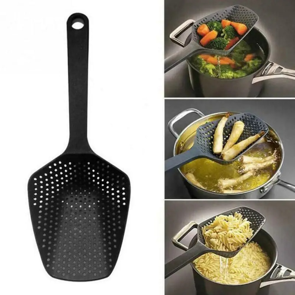 Plastic Strainer Scoop Colander Multifunctional Kitchen Spoon For Draining Vegetables Pasta More 3