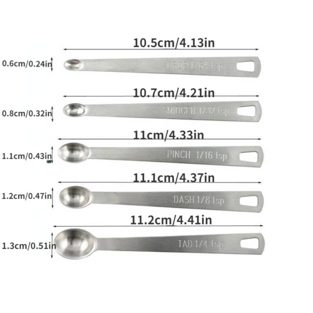 Mini Stainless Steel Measuring Spoon Set For Baking And Cooking Versatile Spoon Set For Tea Coffee 4