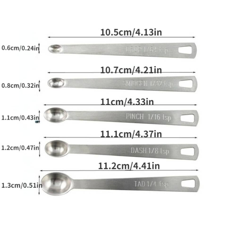 Mini Stainless Steel Measuring Spoon Set For Baking And Cooking Versatile Spoon Set For Tea Coffee 4