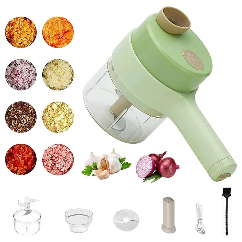 Handheld Electric Vegetable Cutter - Versatile Slicer for Garlic, Pepper, Celery & More